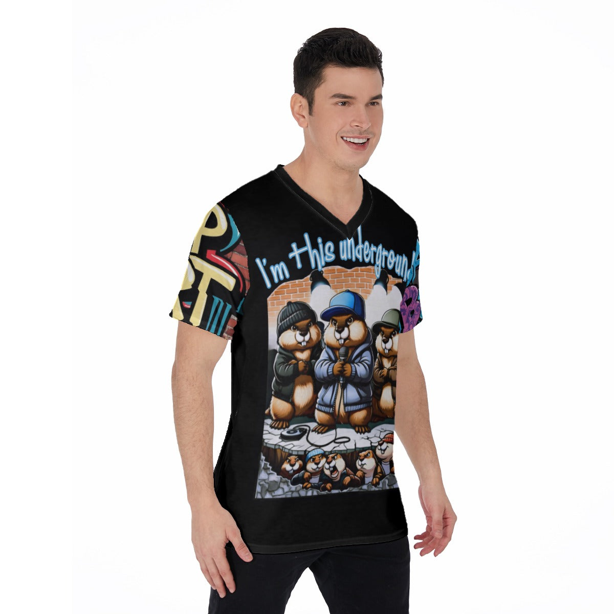 "I'm THIS Underground' Graphic V-Neck
