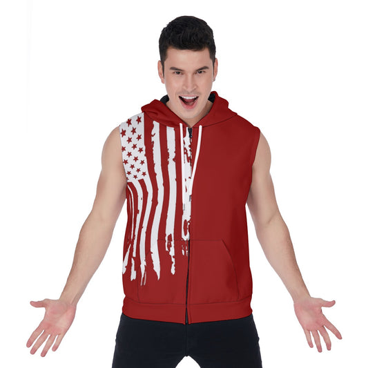 'Trumpy Bear' Zip-Up Sleeveless Hoodie