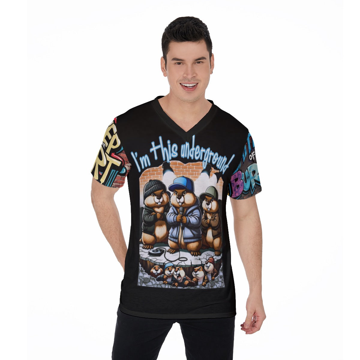 "I'm THIS Underground' Graphic V-Neck