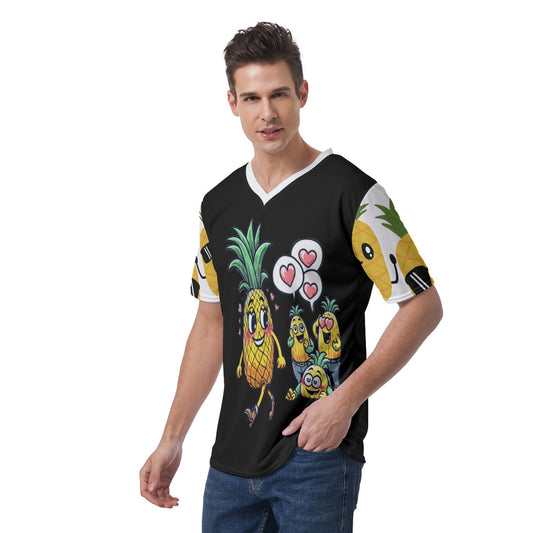 'Fine-apple' V-Neck T-Shirt