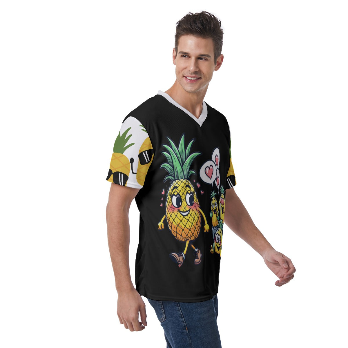 'Fine-apple' V-Neck T-Shirt